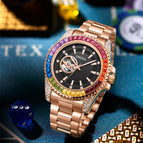 ONOLA ON3839 Men's Watch fashion new colorful diamond automatical mechanical watch steel waterproof men casual watch