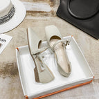 2022 new low-heeled fashion toe sandals women's hollow flat-bottomed square-toe shoes women's 168-6