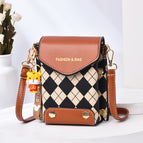 2022 new niche design mobile phone bag messenger bag women fashion one shoulder retro small square bag mini mobile phone bag 3987