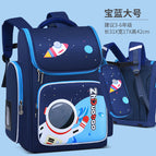 New primary school bag 3D ridge protection to reduce the burden of children's school bag matching pencil case 8601