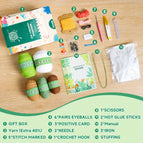Crochet Kit | Crochet Kit for Beginners | Emotional Support Succulent Crochet & Knitting Kit with Step by Step Video Lessons | 6pcs Succulent Crochet Kit with Crochet Accessories