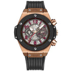 KIMSDUN Fashion Military Men's Business Trend Watch Automatic Mechanical Watch Personality Silicone Strap Relogio Masculino k523