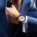 ONOLA ON6835 Men's watch Multi-Function Automatic Mechanical Leather Watch Men Watrproof Watch casual