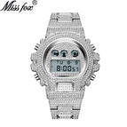 MISSFOX diamond multi-function fashion electronic watch high-end waterproof men's watch v304