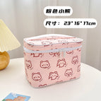 Cartoon cosmetic bag portable large-capacity storage bag ins travel wash cosmetics storage bag