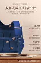 Trendy horizontal board primary school bag girls high-quality leather backpack boys ridge multi-layer large capacity