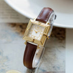 Skhl time and space corridor watch women's retro style new leather small square watch watch women's Watch 3591