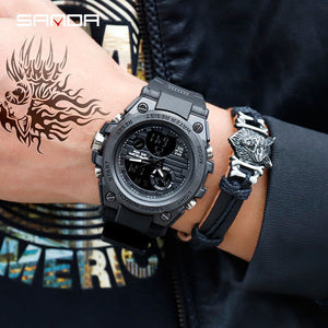 SANDA 739 Multifunction Sports Men's Watches Top Brand Luxury Quartz Watch Men Waterproof Students' Watch