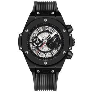 KIMSDUN Watch Men's Fashion Silicone Automatic Skeleton Mechanical men's casual Watch K-523A