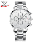 NIBOSI 2309 Men Watch Chronograph Sport Mens Watches Top Brand Luxury luminous Waterproof Full Steel Quartz Gold Clock Men