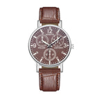 2022 New Arrival Belt Quartz Watch Men's Watch Fake Three Eye Gift Watch Casual Men's Watch Leather Watch