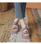 Sandals women's 2021 summer new soft flat bottom all-match outer wear soft bottom sandals and slippers women 2263-92