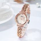 GEDI Women's watch ladies luxury crown steel strap watch fashion small dial waterproof quartz watch 13028