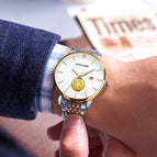 KIMSDUN Women's Watch Waterproof Stainless Steel Calendar High-End Watch Business Men's casual quartz Watch K-1809B