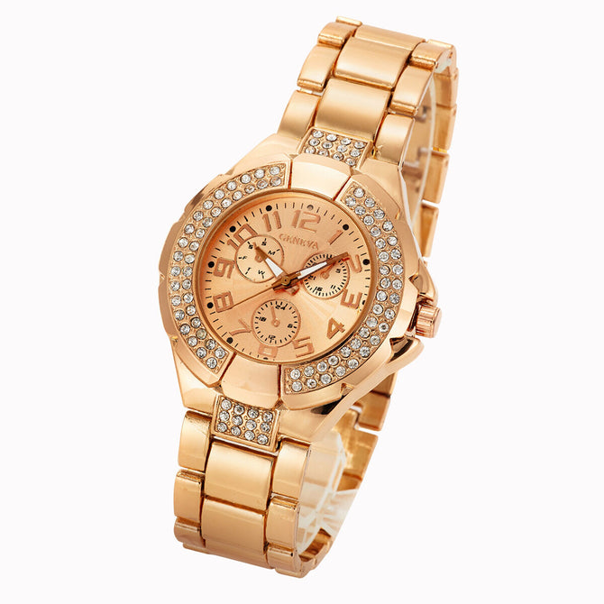 PINTIME Diamond-Embedded Fashion Waterproof Quartz Watch Business Casual Watch Women 2021