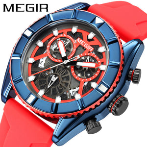 New MEGIR Men's Watch Fashion Multifunction Watch Waterproof Luminous Sports Watch 2209