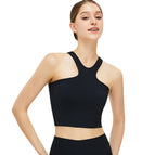 New Yoga Vest Women's Halter Bra Short Sports Underwear Tight Yoga running fitness Workout Clothes Top TM0119