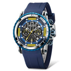 Megir Watch Men's Luminous Waterproof Chronograph Silicone Sports Watch Fashion Quartz Men's Watch 2143