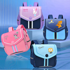 New Cartoon Children's Backpack Horizontal Burden Relief Spine Protection Primary School Student Schoolbag BG6818