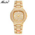 MISSFOX Trendy Fashion Diamond British Watch Full Diamond Waterproof High-end Ladies Watch V292