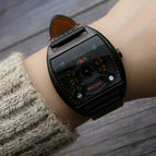 Punk Style Turntable Boys New Concept Watch Trendy Men's Fashion Watch All-Match Square Belt Quartz Watch 58778