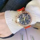2021 new fashion women's watch personality watch ladies genuine presbyopia leather strap watch