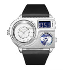 Oulm watch for men genuine large dial quartz watch leather sports casual men's watch gold men's watch HP5026