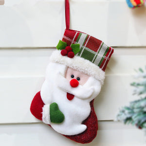 3PCS Christmas socks gift bag christmas christmas fabric crafts christmas small socks christmas socks decoration 201929