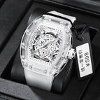KIMSDUN NEW Brand Richard Waterproof Men's Watch Tonneau-shaped Miller Transparent Men's Quartz Watch K2015B