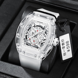 KIMSDUN NEW Brand Richard Waterproof Men's Watch Tonneau-shaped Miller Transparent Men's Quartz Watch K2015B