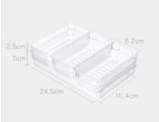 [Local Warehouse] 7 Pcs Drawer Organizers 4-Size Makeup Desk Drawer Organizer Plastic Bathroom Storage Bins Versatile Trays Vanity Dividers Container for Bedroom Dresser Kitchen Office