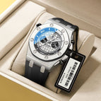 KIMSDUN men's fashion two-eye silicone waterproof automatic mechanical watch sports watch K-1223A