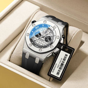 KIMSDUN men's fashion two-eye silicone waterproof automatic mechanical watch sports watch K-1223A