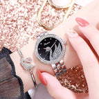Women watch bracelet watch fashion lady students quartz swan watch set box gift zy037