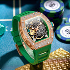 ONOLA ON3838D 2023 New  Men watch Automatic Mechanical Watch Men's Silicone Band Fashion Waterproof men's business casual watch