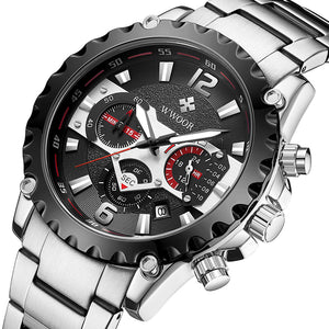 WWOOR Business Casual Men's Watch Steel Belt Quartz Watrproof Watch Hot Selling Men's Watch 8880