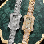 BW women's watch fashion full diamond star luxury square watch fashion streamlined women's Watch 8416