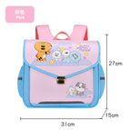 New cartoon schoolbag horizontal version primary school students' schoolbag ridge guard