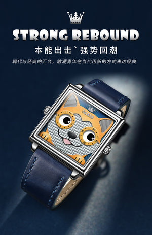 OLEVS 5510  Women Square Puppy Quartz Men's Watch Jam perempuan Casual watch