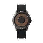 EUTOUR Magnetic Ball Bearing Men's Wooden Dial Personality Creative Watch Fashion Concept Rimless Design Watch Male Women Watches with Boxes Gifts