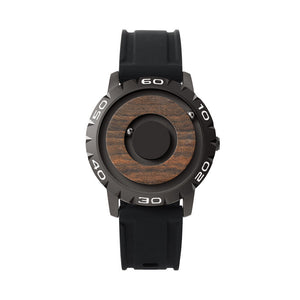 EUTOUR Magnetic Ball Bearing Men's Wooden Dial Personality Creative Watch Fashion Concept Rimless Design Watch Male Women Watches with Boxes Gifts