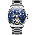 Olevs Men's Watch Starry Hollow Automatic Mechanical Watch Men's Watch Men's Watch