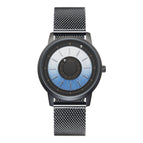 EUTOUR Magnetic ball national wind mechanical black technology men's watch round pin buckle spiral crown watches for women