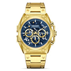 Megir Watch Men Stainless Steel Hollowed Fashion Sports Timing Quartz Steel Timepiece 4220