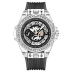 KIMSDUN transparent fashion watch men and women couple watch waterproof silicone calendar quartz watch K-1980B