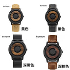 EUTOUR New wooden dial, simple magnetic steel ball, fashion concept watch, parallel steel ball holder, Tiktok watches with box gift for father,men, women