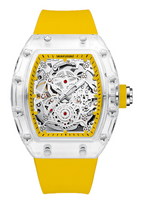 KIMSDUN Transparent Richard Waterproof Hollow Automatic Mechanical Watch Men's Watch Fashion Wine Barrel Miller K-2015A