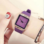 GUOU 8161 Big Dial Fashion Top Brand Women's Watches Ladies Watch waterproof Calendar Square Leather Strap women casual watch