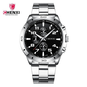 CHENXI Hot Selling Business Watch Luminous Waterproof Quartz Watch 027b Three Eyes Men's Sports Watch CX-027B