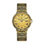 ONOLA ON3813 classic fashion retro men's large plate gold watch steel strap watch men's